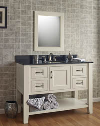 stylish bathroom sink with under storage